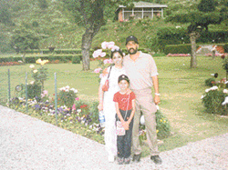 Rangoli Sodhi with her husband Wg Cdr R.P.S Sodhi and daughter Bani