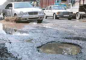 The road from Sector 26 Grain Market to St Kabir School linking the city with the prestigious Chandigarh IT Park has become a death-trap for most commuters.