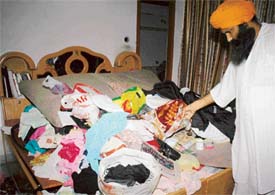 The ransacked room in the house of Jaswant Kaur who was killed in Ludhiana on Wednesday night