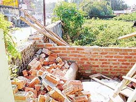 A bid to construct a shop on the premises of the Civil Hospital, Pathankot, was foiled