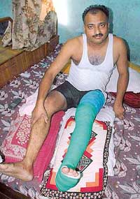 Suresh Kumar, who was allegedly shot at and injured by the Himachal police