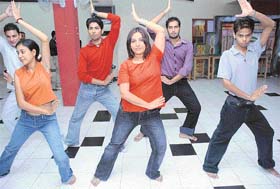 Dance Date: Students of NIFD, Sector 8, preparing for Antrangini, the forthcoming youth festival to be held at IIT, Kanpur