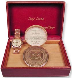 This photo, supplied by Alexander Autographs, shows a Rolex watch that Marilyn Monroe gave President Kennedy, which fetched $ 1,20,000 at an auction this weekend