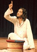 A play, Ek Andruni Maut, being staged at Tagore Theatre in Sector 18, Chandigarh on Thursday. 