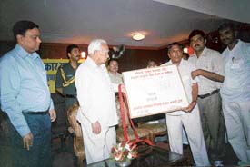 Dr A.R. Kidwai, Governor of Haryana, releases the group insurance scheme for journalists at a function organised at Haryana Raj Bhavan, Chandigarh, on Thursday.