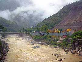 A stone crusher at Bihali village, about 70 km from Sundernagar. 