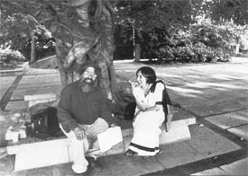 Sculptor K.S. Radhakrishnan with curator Geeta Sen