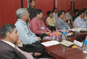 Prof K.K. Talwar, Director of the PGI, at a workshop in Chandigarh