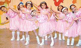 Students of Sacred Heart Senior Secondary School, Sector 26, present a cultural programme