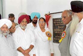 Ms Rajinder Kaur Bhattal, Deputy Chief Minister, inaugurates new girls hostel of Kartar Singh Sarabha Ayurvedic College at Sarabha village in Ludhiana district