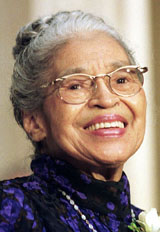 Civil rights pioneer Rosa Parks