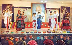 Students of Atam Public School, Ludhiana, present a cultural programme