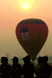 Hot-air balloons added colour to the sun-lit sky at a show held recently in the City