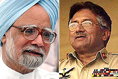 Manmohan Sing and Pervez Musharraf