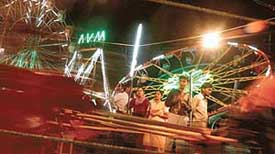 A scene of Divali mela being organised at mela ground at Sector 34, Chandigarh, on Sunday