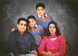 Jubilee Bedi with her family in Sydney
