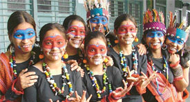 Students present dances at Vallabh Darbar held in SAN Jain Senior Secondary School