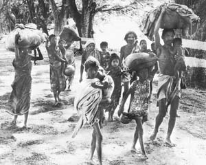 Bangladeshi refugees on the move