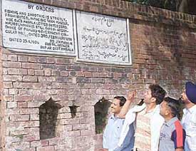 Kharar residents point towards the 1926 order of the then Sub-Divisional Officer banning fishing and shooting at the 200-year-old Maharaja Ajj Sarovar, Kharar.
