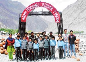 Miles to go: These boys of Army Goodwill School, Tyakshi, appeared for the Sainik School entrance examination