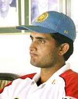 Sourav Ganguly watches his East Zone team-mates play at the Brabourne Stadium in Mumbai on Saturday.