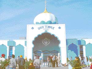 A view of the Yuba City Gurdwara