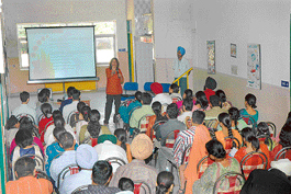 Parents at a seminar at Shemrock Senior Secondary School, Mohali, on Saturday.