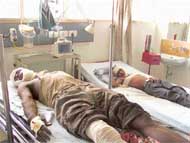 The injured in the blast at a Ludhiana hospital