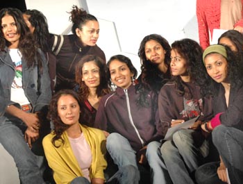 Some leading models who will take part in a fashion show at Hotel Mountview, Chandigarh. 