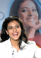 Film actress Kajol unveils Asmi-Kajol diamond jewellery at a press conference in New Delhi on Tuesday.