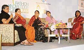 (From left) Carmen Fernandez, Prof Archana Shastri, Jaya Jaitley, Namita Chaudhary and Aarti Kawlra during a panel discussion at Hotel Mountview, Sector 10, Chandigarh