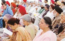 Delegates at the two-day International Sikh Conclave, which began at Gurdwara Singh Sabha, Kanthala, Chandigarh, on Saturday