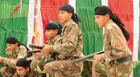 Students of Guru Hargobind Public School present a play, on Saturday