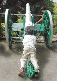 A child finds a toy in everything irrespective of its size and use. 