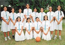 The basketball team of Sacred Heart Senior Secondary School, Sector 26, who won the UT Inter-School Basketball Meet (under-17) which concluded in Chandigarh on Thursday.