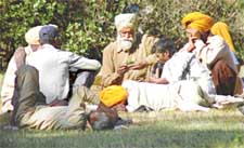 The ones in the older generation pass time playing cards as they absorb the warmth that the golden sun provides