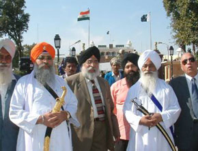 Giani Iqbal Singh and Giani Rattan Singh, Jathedar and Deputy Jathedar of Patna Sahib and Hazoor Sahib, respectively, while leaving for Pakistan to attend a meeting of the international advisory board of the Pakistan Sikh Gurdwara Parbandhak Committee