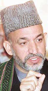 Afghanistan President Hamid Karzai, who has been chosen for the Indira Gandhi Prize for peace, Disarmament and Development for 2005.