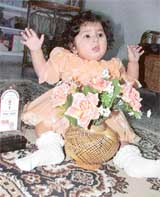 Sargun, who won first prize in a baby contest