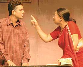 A scene from Ek Aur Dronacharya at Tagore Theatre
