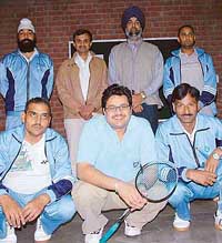 The BBMB team that won the team championship in the 11th Inter-Central Power Sector Units Badminton Tournament in Sector 42, Chandigarh, on Tuesday