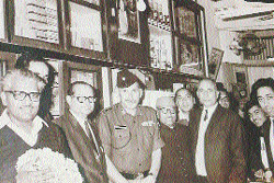 Field Marshal Sam Maneckshaw during his visit to the chemist shop at Katra Ahluwalia that was once owned by his father