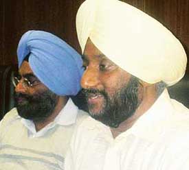 Mr Kulwant Singh, president, Municipal council, during a press conference at Mohali on Wednesday. 
