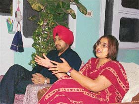 Mr and Mrs Rajput who are in Ludhiana to attend a family function