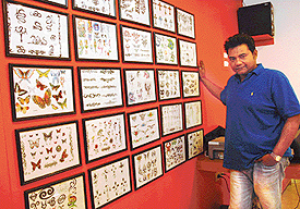 Chandrajeet Mitra displays his designs