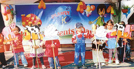 Students of Planet K perform at a function in Ludhiana