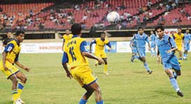 Goa (in yellow) capped their dream run with a 3-1 win over Maharashtra in the final. 