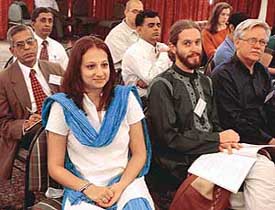 Participants at the two-day Fulbright review conference entitled Fulbrighters: Cultural Ambassadors, for Fulbrighters in South Asia at Hotel Mountview in Chandigarh on Monday