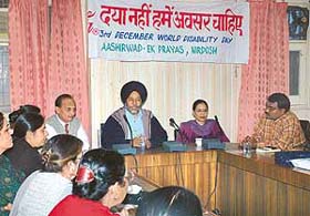 A meeting of the Coordination Committee of Special Schools in progress in Ludhiana