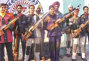 Members of the Punjab shooting team that will take part in national shooting meet in Hyderabad.